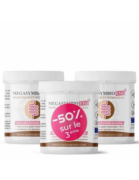 MégaSymbio Evo+ - Prébiotiques & Probiotiques - Lot de 3