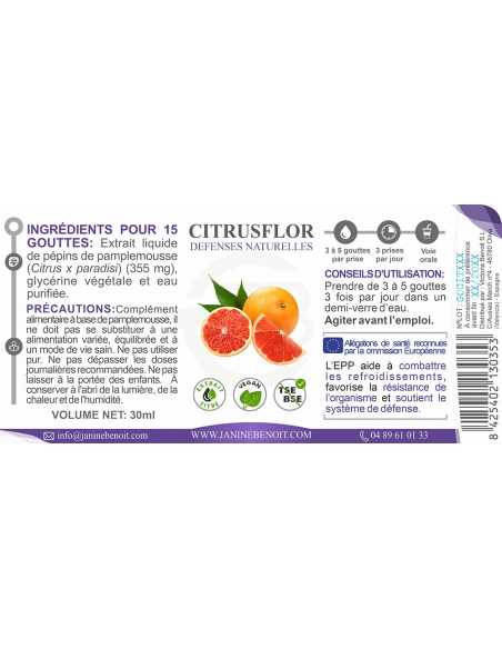 Citrusflor gouttes - Complément alimentaire - Extrait de pépins de pamplemousse