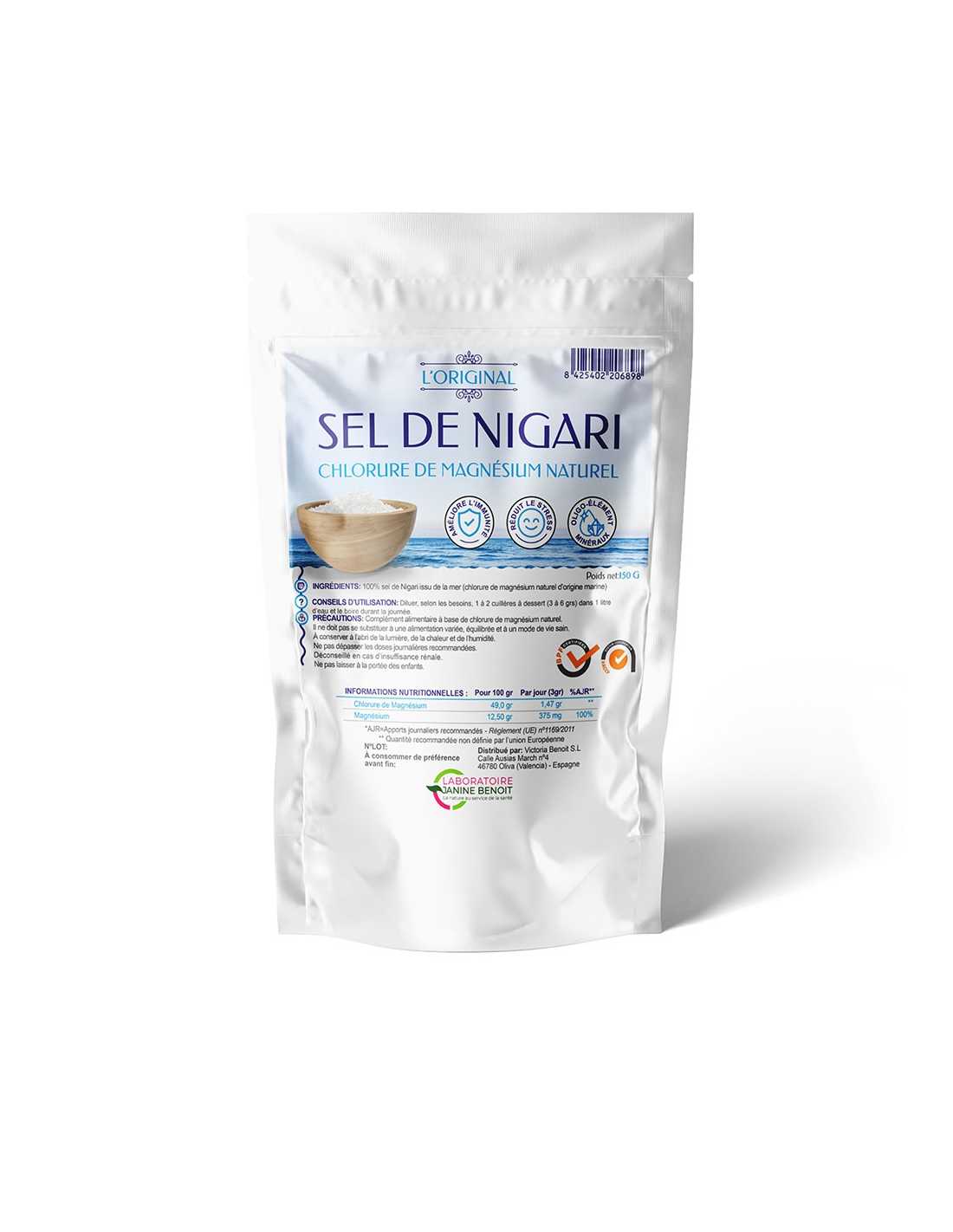 Sel de Nigari - Chlorure de magnésium marin - Antiviral - Immunité