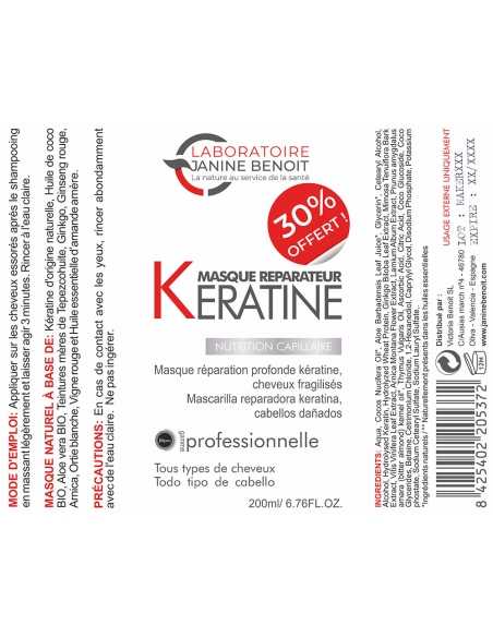 Keratine Masque - Nutrition & Brillance