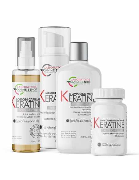 Gamme complète Keratine - Soins naturels intensifs anti-chute cheveux