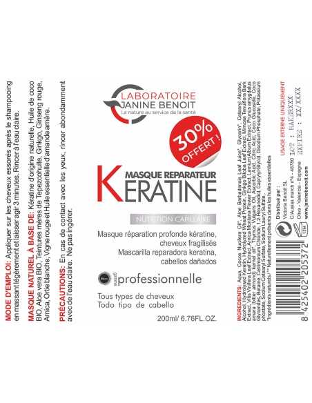 Gamme complète Keratine - Soins naturels intensifs anti-chute cheveux