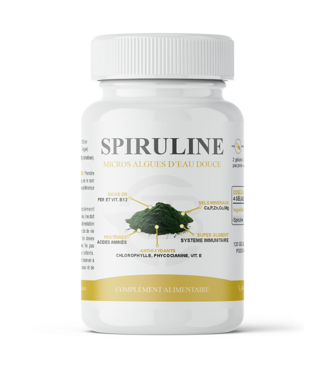 Spiruline Bio gélule & poudre – Concentré nutritionnel