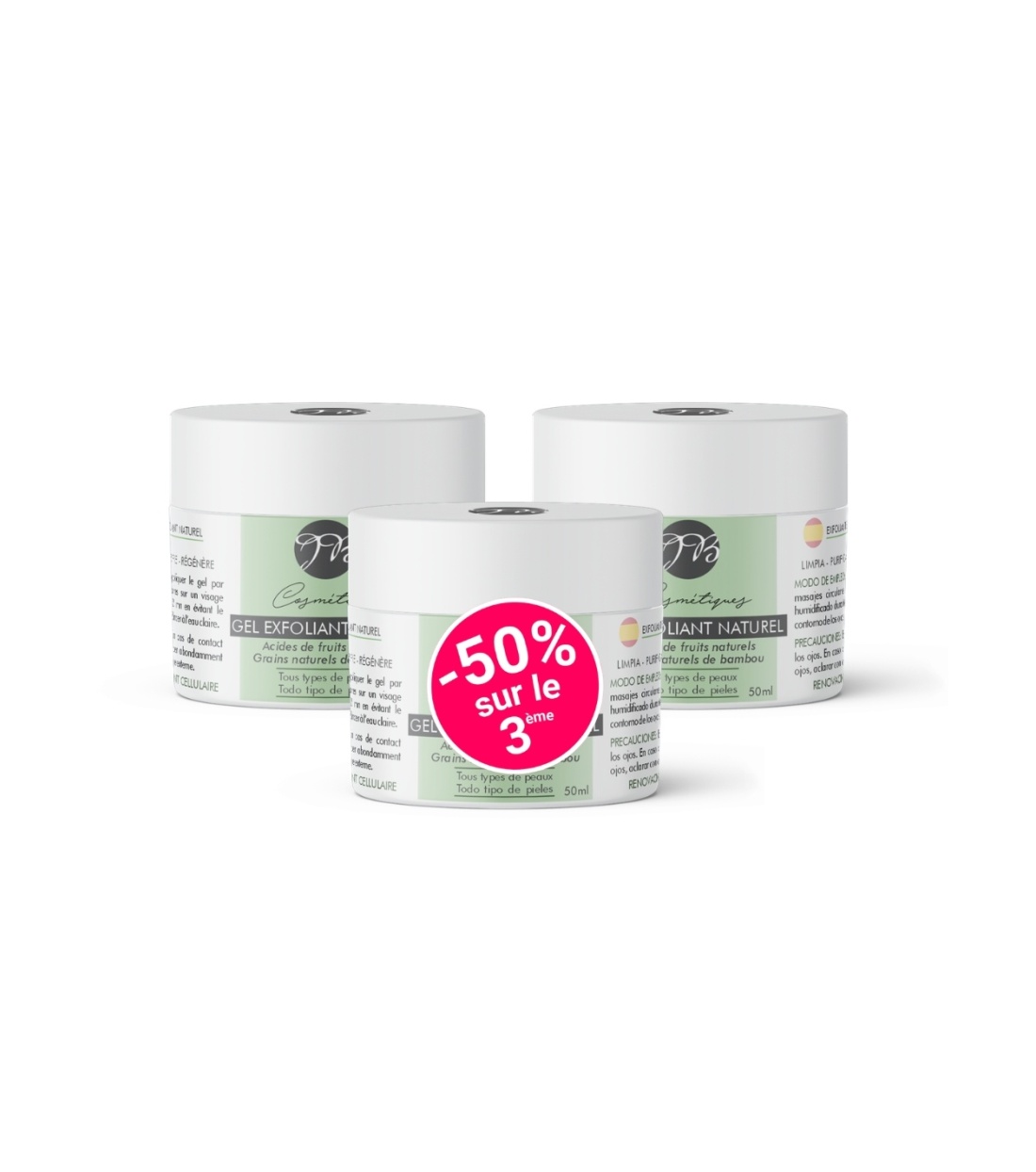 JB Cosmétiques Gel exfoliant visage : Exfoliation anti-âge