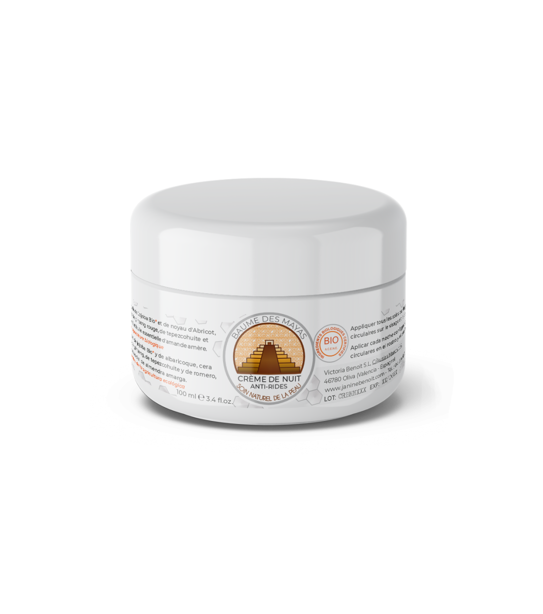 Creme de nuit antirides au Baume des Mayas : Soin du visage.